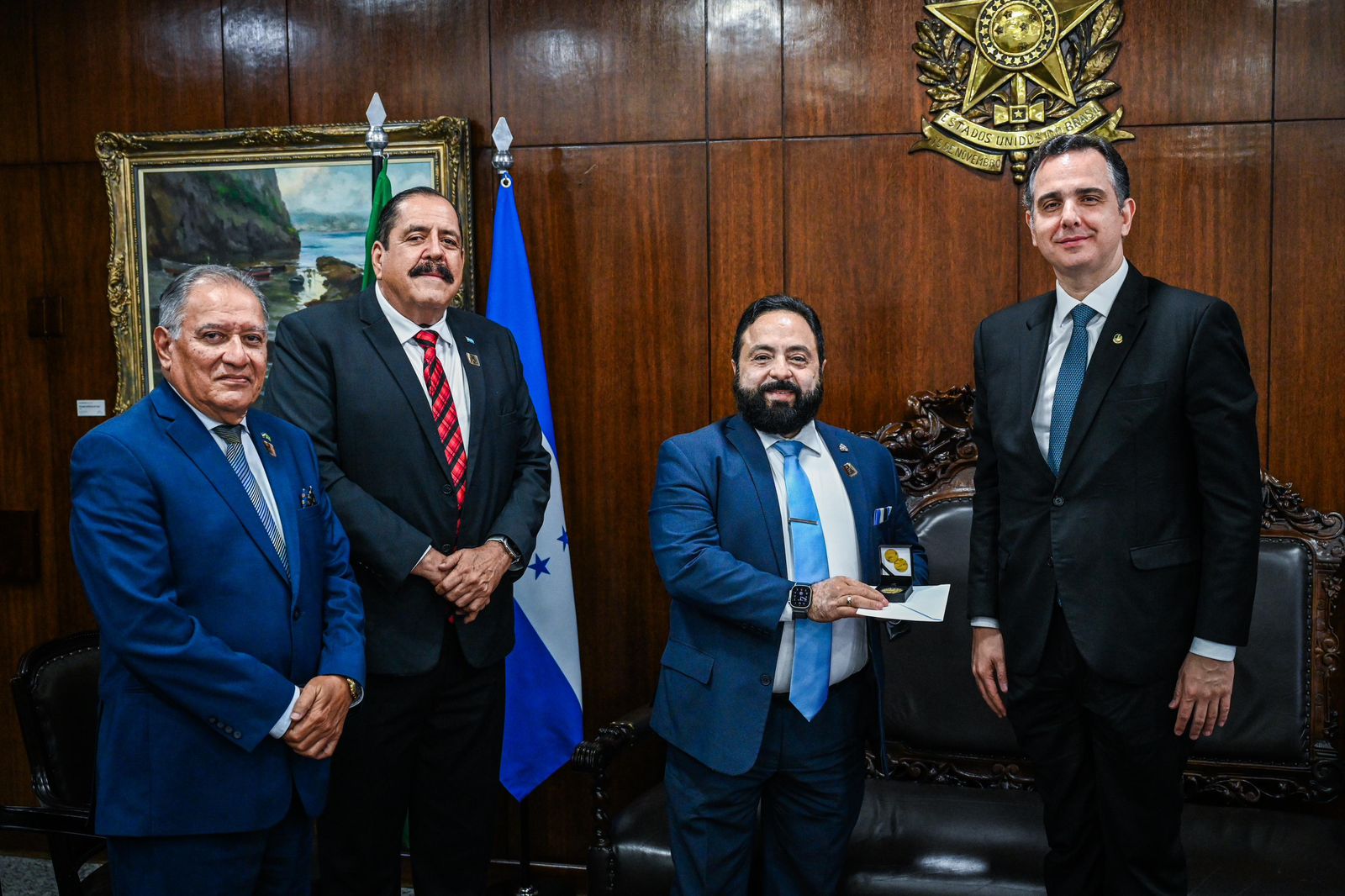 Reunión Bilateral entre Presidentes del Congreso Nacional de Honduras y del Senado de Brasil