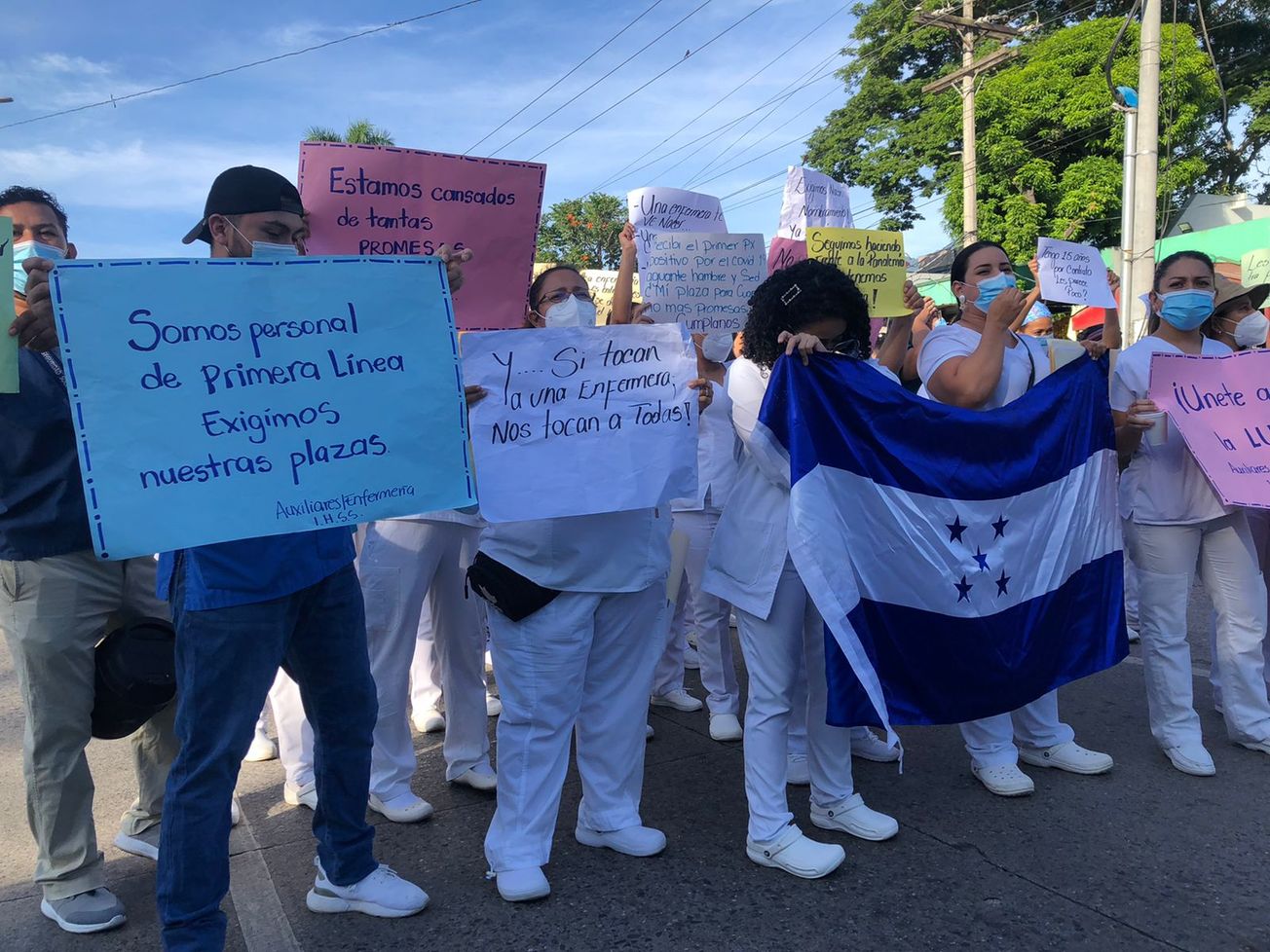 Personal de salud en protesta
