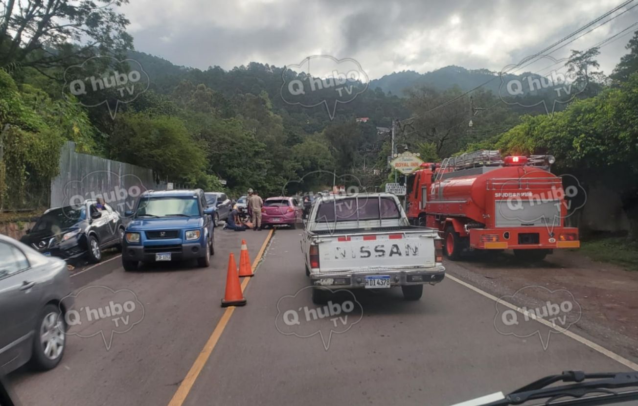 Fuerte accidente vial frente a Motel