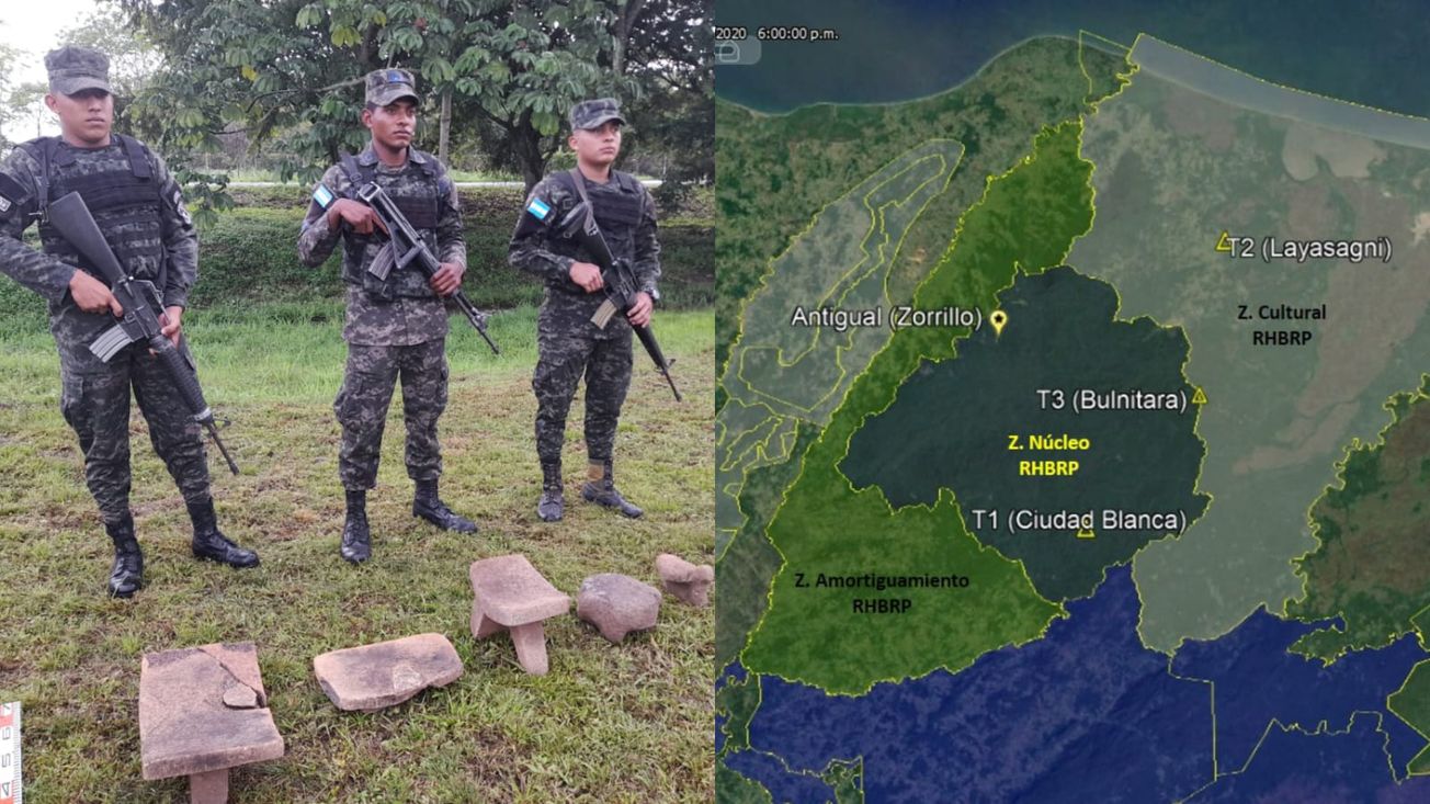 Batallón Verde descubre piezas arqueológicas cerca de Ciudad Blanca