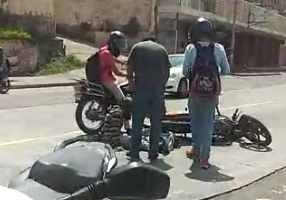 Motociclista herido en accidente vial