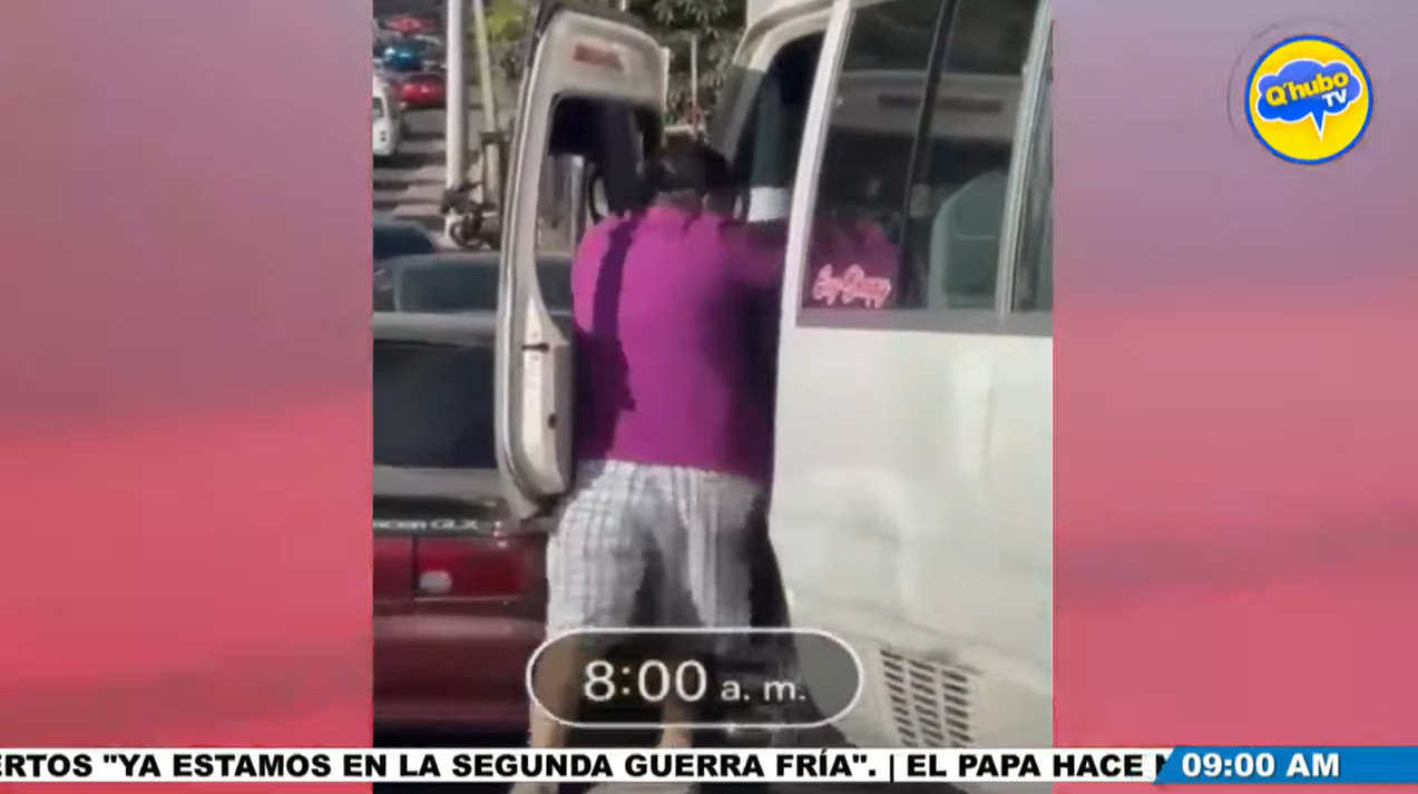 ¡A trompadas! conductores se van a los golpes en Tegucigalpa