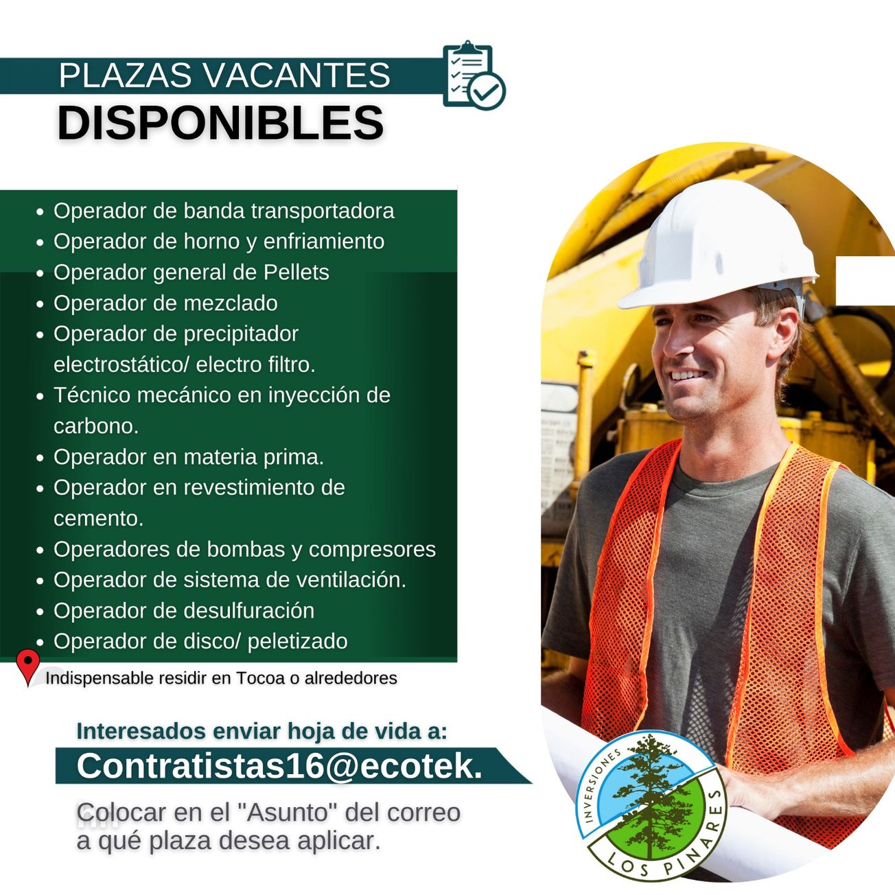 Inversiones Los Pinares ofrece diversas oportunidades de empleo en Tocoa