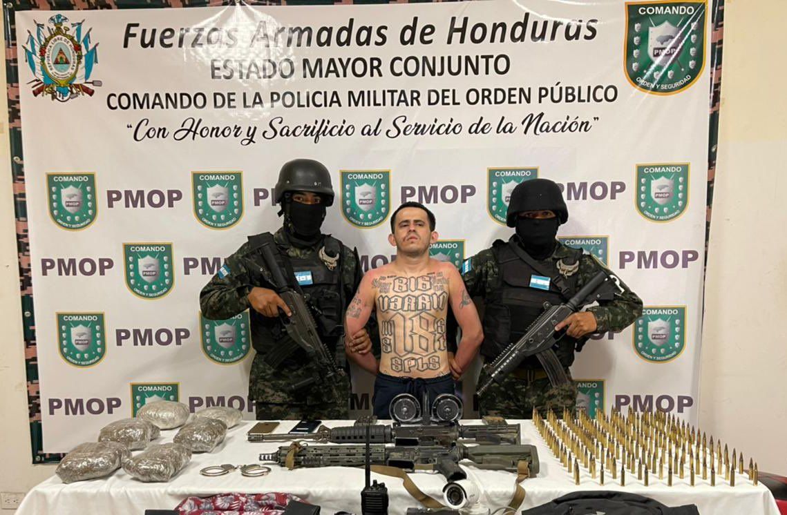 Policía Militar captura a peligroso criminal miembro de la Pandilla 18