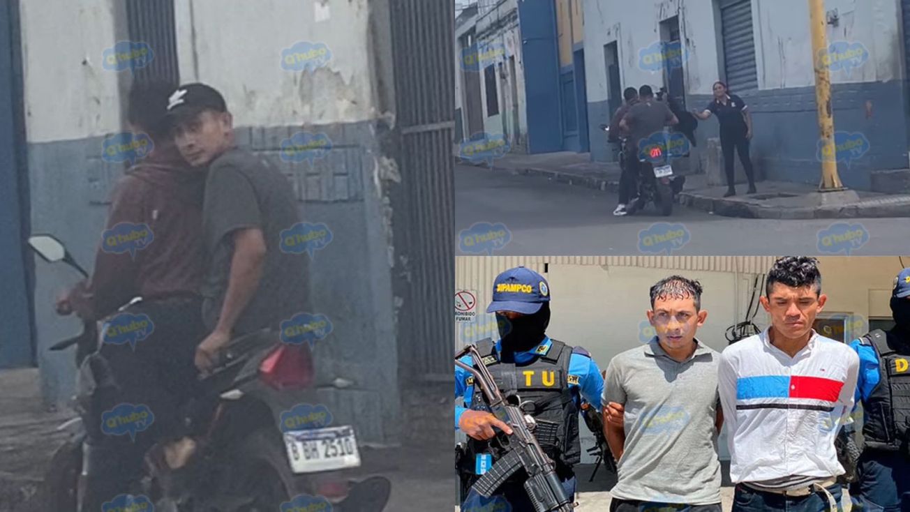 Capturan a hombres que asaltaban a una mujer en Comayagüela