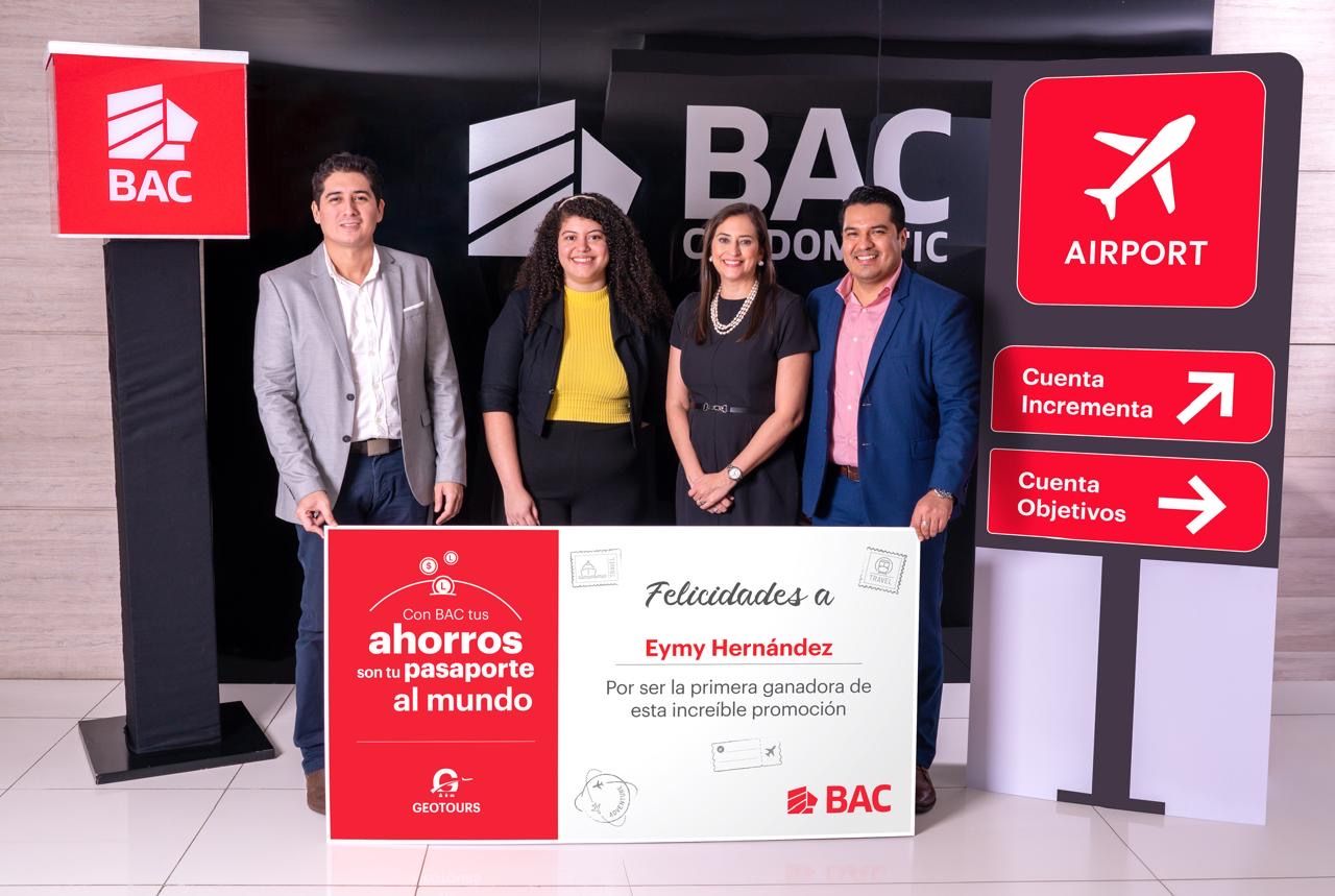 Primera premiación de la promoción
“Con BAC tus Ahorros son tu Pasaporte al Mundo”