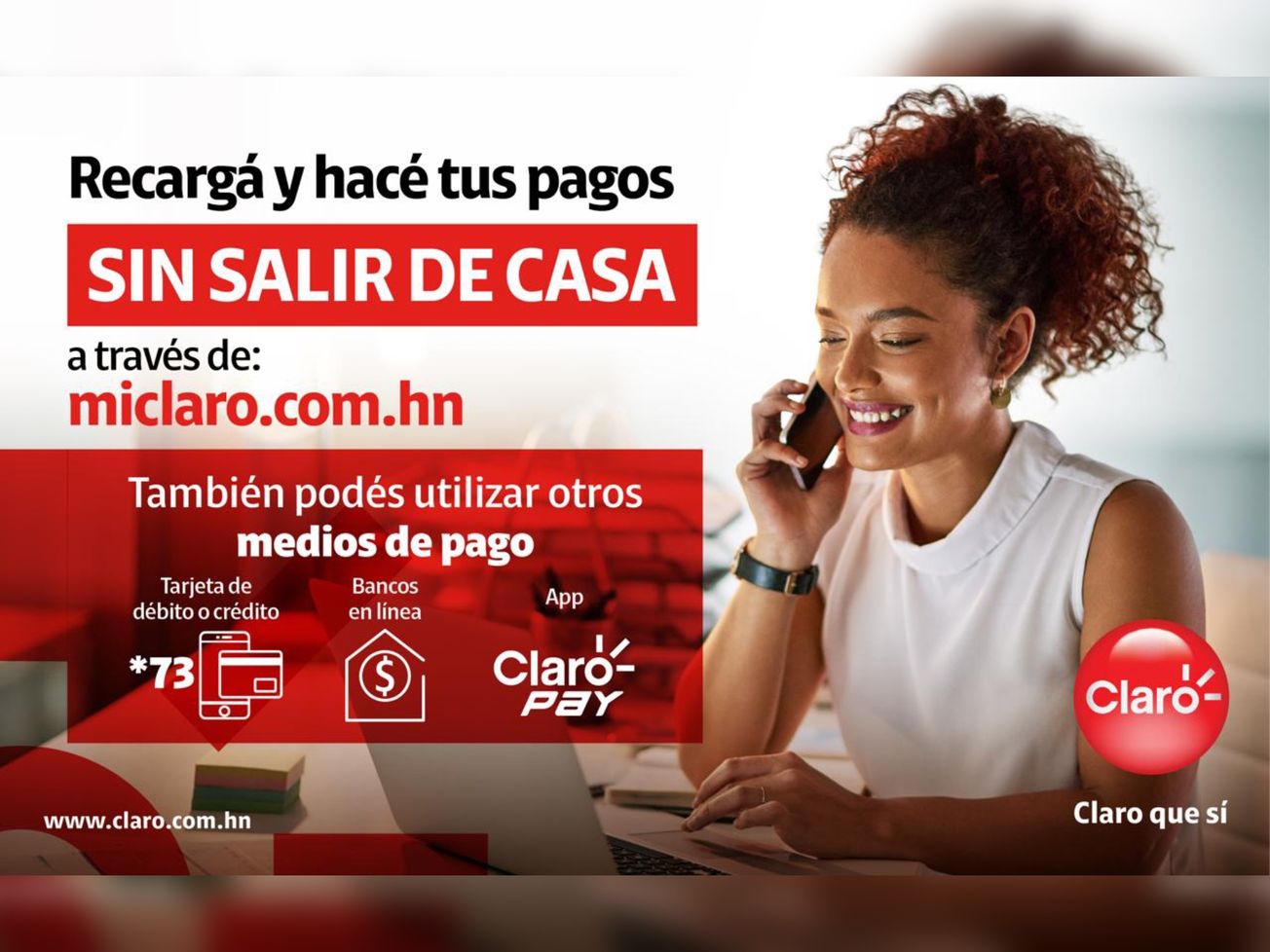 Claro invita a sus clientes a utilizar sus medios de pago digitales sin salir de casa