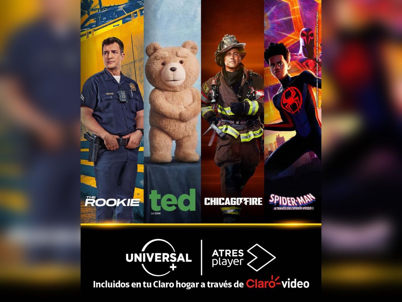 Claro fortalece su oferta de entretenimiento con la integración de Universal+ y Atresplayer en Claro video