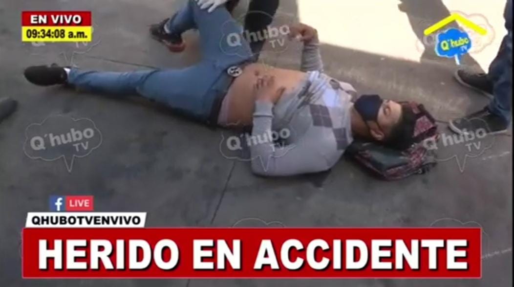 Una persona herida en accidente de tránsito.