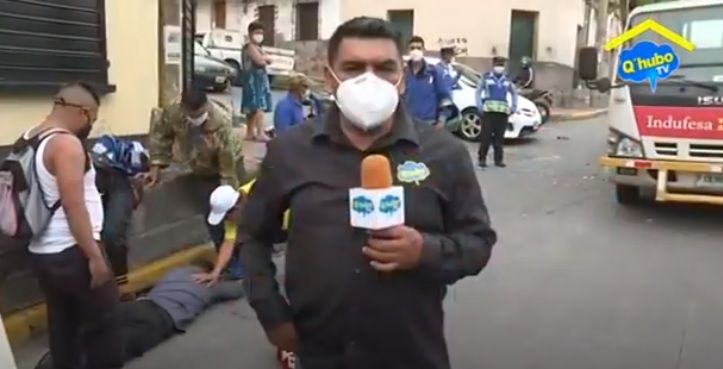 Guardia de Seguridad resulta herido en accidente de tránsito.