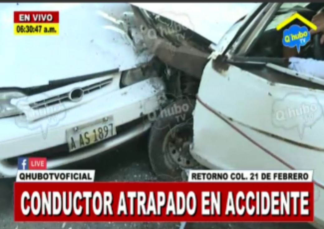 Una persona herida en accidente de tránsito.
