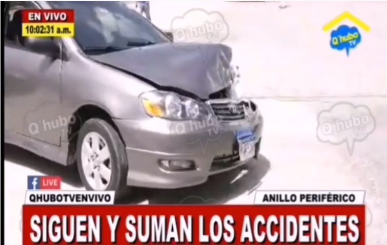 Triple colisión en el anillo periférico de Tegucigalpa.