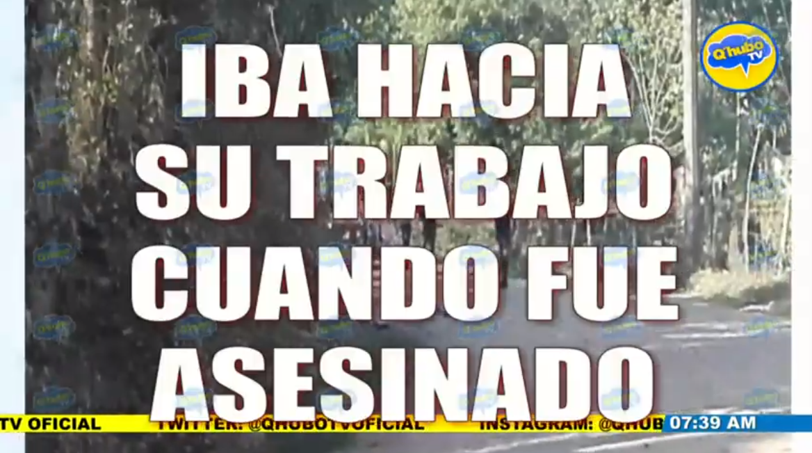 Iba a su trabajo cuando lo asesinaron