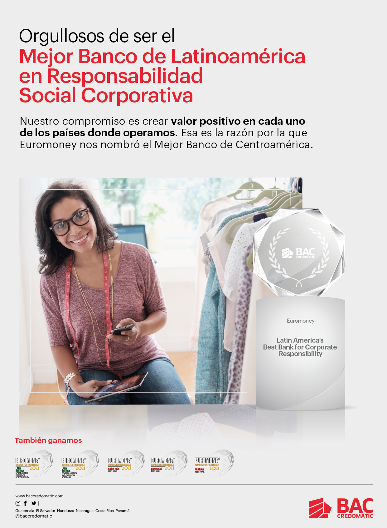 BAC Credomatic es el “Mejor Banco de Latinoamérica en Responsabilidad Social Corporativa”