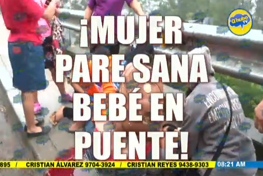 ¡Mujer parió en plena calle!