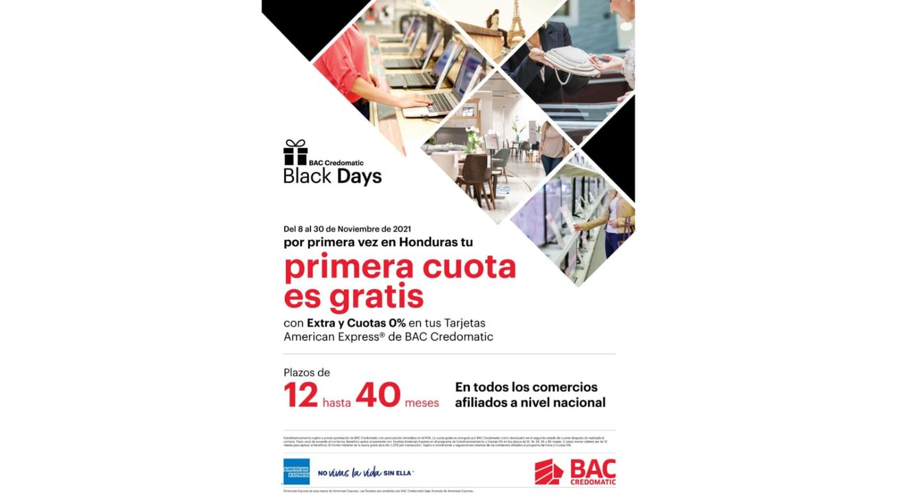 BAC Credomatic y American Express regalan 1 cuota al comprar con  Extra y Cuotas 0%