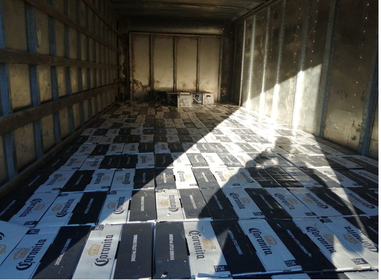 Decomisan 500 cajas de cerveza que ingresaron de contrabando