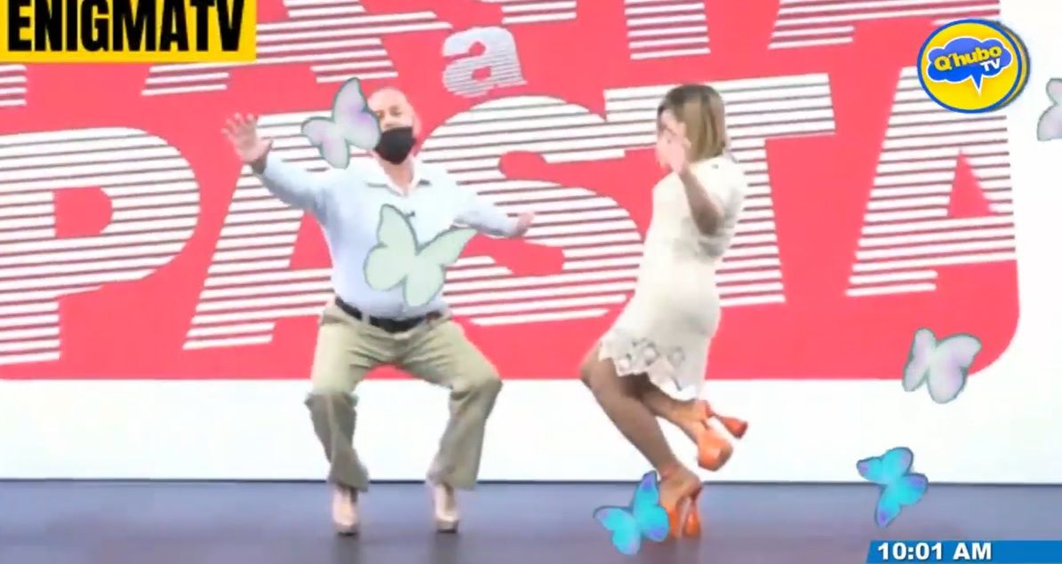 ¡TONY EN TACONES! Tony Quintero mostró sus dotes de "bailarín" y Oswaldo de "cantante"