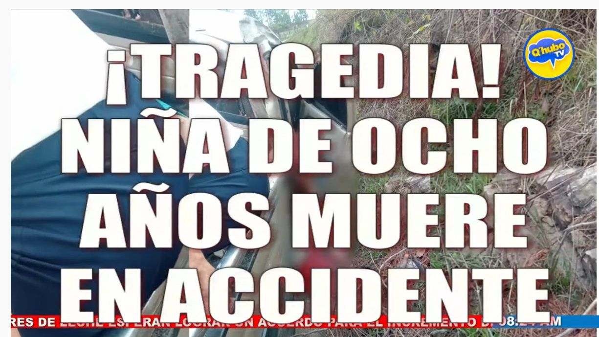 Niña de ocho años muere en brutal accidente de tránsito